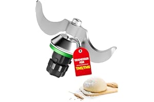 ‎LAOYE Teigmesser für Thermomix TM5 TM6 TM7 Edelstahl Teigmischmesser TM6 TM5 Ersatzteile Mixmesser Zubehör für Thermomix Messer Kein Teig-Rückstand und Schmutzkontamination Schnelle Reinigung