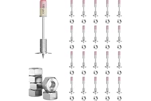 ZEVMI Lot de 100/200 Clous pour Pistolet à lous Clous: Béton 7,3 mm pour Pistolet Manuel Fixation de Gaines et Conduits sur Mur et Plafond en Béton pour Usage Domestique (argent, 100 Pcs)