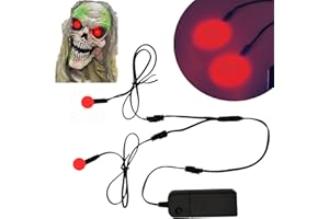 Ygmylandbb Electroluminescent Panels, EL Panels Light, Round Neon Eyes Decorative el Illumination Glowing Eyes for Cosplay Helmet DIY or Halloween Christmas Decoration (20mm, Red)