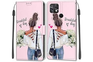 SIENIANLINE Carcasa para Xiaomi Redmi 10C / Redmi 10 Power/Xiaomi Poco C40, con [Ranura para Tarjeta] [Cierre Magnético] Funda Magnética con Tapa para Xiaomi Redmi 10C / Redmi 10 Power/Xiaomi Poco C40