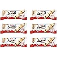 Kinder Bueno White Chocolate With Crunchy Hazelnut Pieces Perfect Balance of sweetness Creamy And Delicious Each 39gm (Pack Of 6)