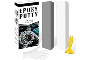 KINTSUKUROI 200g Epoxy Putty, 2 Part Epoxy Metal Putty Wood Filler, Plastic, Glass, Ceramic Sink Crack Repair for Fast Repair And Bonding, Heat Resistant & Watertight(Grey)