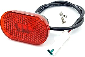 Vestigia® - Feu arrière LED de remplacement pour scooter électrique Xiaomi Essential 1S Pro2 - Lumière pour garde-boue arrière - Pièces de rechange pour scooter électrique