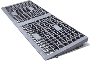 LIEKUMM Rampa de umbral de puerta de 5 cm de alto, capacidad de carga de 1400 kg, rampa modular portátil para umbrales de puerta, rampa de umbral para casa, escalones, bordillos, silla de ruedas