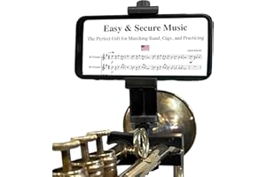 GENERIC Gripophone Trumpet Phone Lyre - Securely Mount Your Phone to Your Horn, Easily Read Music from PDF, Take videos while playing, Made in USA!!