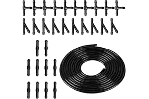 thirei Wischwasserschlauch Reparaturset, 30 Stücke Universal Scheibenwaschanlage Schlauch, 5M cm Automotive Schlauch, mit Schlauchverbinder