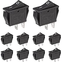Interruttore A Bilanciere 5Pcs Nero 2 Posizioni ON-off 2Pin - Foto 7