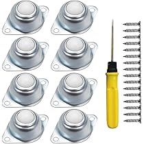 8 Rotelle A Sfera In Nylon - Altezza 20mm, Per Mobili E Carrelli | Trasferimento 360° - Foto 5