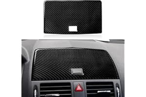 OYDDL Auto Multimedia Abdeckung Armaturenbrett Aufkleber Cover Kohlefaser Kompatibel mit Mercedes Benz C Klasse W204 2007 2008 2009 2010 Zubehör