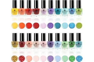 Beauty4Britain 20 x Nail Polish Varnish Set 20 Colours Quick Dry Non Gel Nail Polish Gift Box Blooming Wild