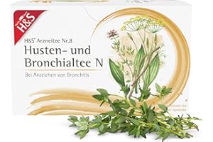 ‎H & S H&S Husten- und Bronchialtee N: Arzneitee Nr. 8 Bronchial- und Hustentee mit Spitzwegerich, Süßholzwurzeln, Fenchel und Thymian, 20 x 2 g