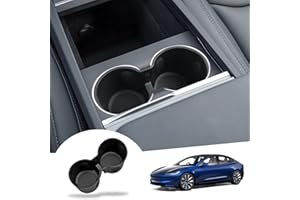 [Nouveau 2024] GAFAT Tesla Model 3 Highland 2024 2025 Porte-Gobelet, Console Centrale en Caoutchouc Souple TPE Tapis Tesla Model 3 2024, Antidérapant, Tesla Model 3 2024 Accessoires