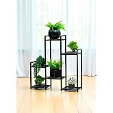 DEKORATİF METAL 6 RAFLI SAKSILIK KATLI DİKEY SAKSI STANDI &Ccedil;İ&Ccedil;EKLİK BAH&Ccedil;E VE BALKON DEKORU GARDEN