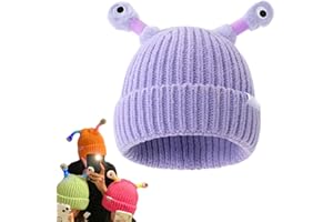 CHENRI Winter Parent-Child Cute Glowing Little Monster Knit Hat, Eltern-Kind leuchtende Monster Strickmütze, LED Beleuchtete Mütze, Lustige Beanie Mütze mit Licht Geschenk für Kinder und Erwachsene