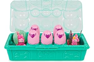 HATCHIMALS - PACK AVENTURE 10 FAMILLE SURPRISE LAMAS - Boîte Oeufs 10 Figurines Hatchimals à Collectionner - Transport facile - Thème Famille Lamas Fleuristes - Jouet enfant 5 Ans et +