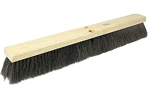 Weiler 42001 18" Block Size, Black Horsehair Fill, Fine Sweep Floor Brush, Natural