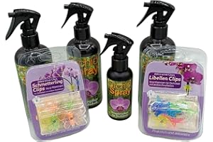 raupir Starterset Orchideen Orchid Spray mit Clips Libellen Schmetterlinge Komplettpflege für Orchideen