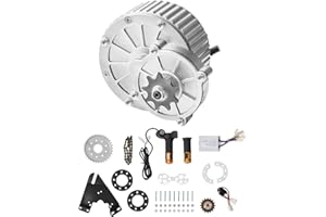 VEVOR 450 W elektrischer Gleichstrommotor mit Bürsten – 36 V, 3000 U/min Motor mit verbessertem Drehzahlregler und Drehgriff-Gasgriff-Kit, Elektromotor für Go Karts, E-Bikes, Motorräder, Roller