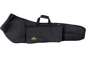 Lechgold Alphorntasche M - Für 3-teilige Alphörner - Länge: 135 cm - Mit Tragegriff und Rucksackgurten - 3 Kammern plus herausnehmbare Mundstücktasche - Schwarz