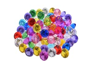 Jrzyhi Diamanti decorativi colorati in plastica grandi diamanti acrilici pietre acriliche colorate adatte per matrimoni per feste come decorazione da tavolo per artigianato o per metterle in un vaso