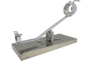 FERRETERIA LEPANTO Jamonero Inoxidable Basculante Giratorio, Jamonero con Base INOX, Soporte jamonero con Base Inoxidable para Jamones y Paletillas.