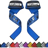 BEAR GRIP Straps - Premium Neoprene Padded Heavy Duty Double Stitched Weight Lifting Gym Straps, Deadlift, Gym Accessories fo