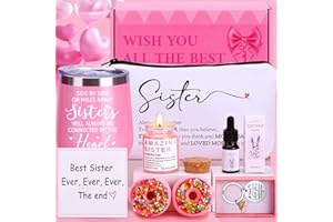 TUDOU Sister Gifts From Sister Brother, Sister Birthday Gifts,Pamper Gifts Relaxation Spa Bath Set Big/Little Sister Care Package Box,Christmas Xmas Think Of You Gifts For Sister,Best Friends,Sister-In-Law