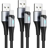 BLACKSYNCZE Cavo USB C [3Pezzi 0.5M+2M+2M] 3,1A Cavo USB Type-C Ricarica Rapida Cavetto USB C Nylon Cavo Tipo C per iPhone 15