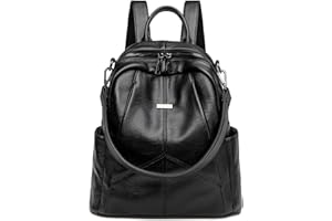 CYCHEN Sac à Dos Femme Elegant et Léger, Sacs à Main Portés Voyage, Petit Sac Sport Antivol, Sac College Ado Fille Tendance Bandoulière, Sac École Etanche, Cartable de Loisir en Multicouche Cuirs