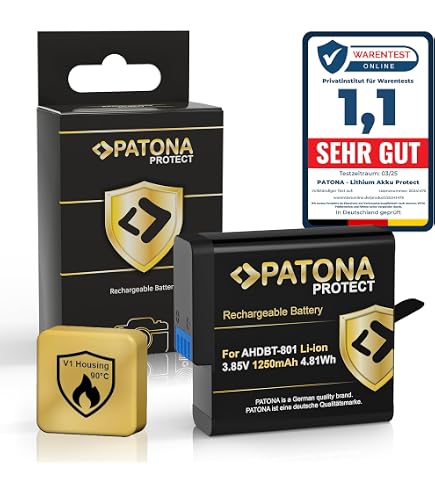 Pickle Power 2 Batterie 1500mAh Per GoPro Hero 5/6/7 - Doppio Caricatore USB-C Con LED, Carica Simultanea O Separata, Protezione Multi-Circuito