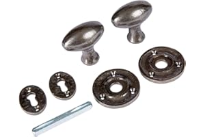 Hammer and Tongs - Oval Rim & Mortice Door Knob - W60mm - Raw