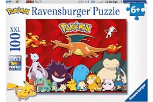 Ravensburger barnpussel 10934 - Min favorit Pokémon - 100 bitar XXL Pokémon-pussel för barn från 6 år och uppåt, Pokémon-gåvor