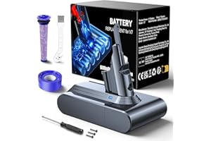RYZWOC 6000mAh Replacement Battery for Dyson V7 Battery Compatible with Dyson V7 Vacuum Cleaner Series SV11 Absolute Animal Motorhead Trigger Car+Boat Fluffy HEPA