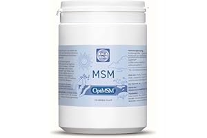 ‎KALA HEALTH Kala Health OptiMSM MSM Pulver ohne Zusatzstoffe 1kg - Methylsulfonylmethan Schwefelpulver 1.000 mg OptiMSM® MSM pro Portion, vegan, glutenfrei, lactosefrei, allergenfrei ohne jegliche Zusätze