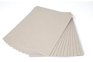 House of Card & Paper HCP477 - Cartoncino in carta kraft, 1500 micron, 945 g/mq, formato A2, 5 fogli per confezione, colore: grigio