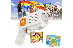 P PANACARE Automatic Bubble Machine Panacare Bubble Gun for kids/pets.Bubble blower with Rich bubbles 10000+ per minutes with light.Automatic Bubble Makers Toy for Boys/Girls/Wedding Scene