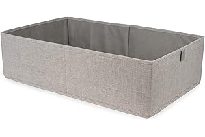 Compactor Cesta Oxford XL, 56x36x16,5 cm, Gris, Tela Oxford y Cartón