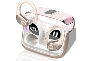 STECEi 75Hrs Écouteur Traducteur Instantané avec 164 Langues/6 Modes de Traduction, Écouteur AI Traduction Vocale Instantanée, autonomie de 75 h, Micro, Or Rose