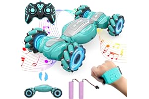 ACAMMZAR Macchina Telecomandata per Bambini, RC Stunt Car 4WD 360° Rotazione, Camion Telecomandata, RC Car Crawler con 2 batterie, 55+min Play Time, per Bambini da 4 5 6 7 8 10 Anni