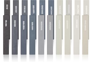 Honoson 20 Stück Schleifstäbe für Kunststoff Modelle Polieren Sortiert Metall und Holz Polierstäbe Modellbau Werkzeug Mini Finger Schleifer(Niedrige und Hohe Körnung,Klassischer Stil)(196)