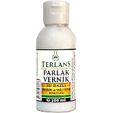 Terlans Su Bazlı Parlak Vernik | 100 ml | Akrilik ve Yağlı Boya Koruyucu