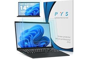 PYS Lot de 3 Anti Lumière Bleue Protection D'écran pour Ordinateur Portable 14 Pouces 16:9 - Filtre Anti-Reflet, Résistant Rayures, Anti-Empreintes, Film Mat Protection d'écran 14 Pouces