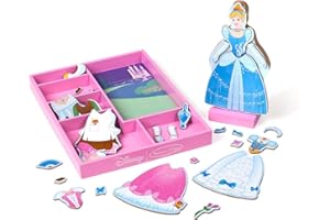 Melissa & Doug Disney Cinderella Magnetic Dress-Up Wooden Doll Pretend Play Set
