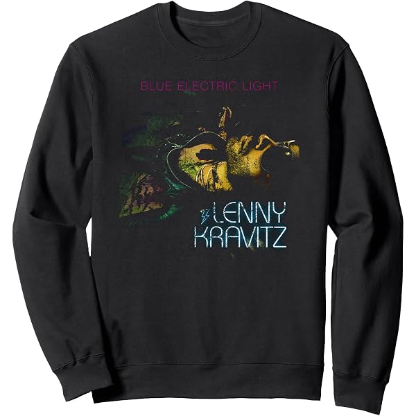 T-shirt Lenny Kravitz Bleu Lumière électrique 25 Tours, 100% Coton, Tailles S à 5XL - Neuf Sans étiquettes