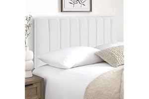 HB-1 Headboards for Beds – 9vp 24'' Divan Bed Headboard – Headboards for Divan Beds, Bedroom & Hotel Furniture, Elegant Soft Plush Fabric Head Board (White Plush, 4FT6 Double)