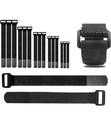 80 Stück Klettband Kabelbinder, Klettband Kabelhalter, Onder-tafel Kabelbeheer, Zelfklevende Kabelclips, Kabelorganizer voor Bureau, Huishouden & Kantoororganisatie (Zwart Wit