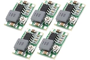 TECNOIOT 5pcs Mini360 Mini-360 DC-DC Adjustable Buck Converter Step Down Power Supply Module Ultra-Small