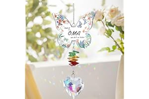 SHINHERYEE Kristall-Sonnenfänger als Geschenk für die Beste Oma von Enkel - Du wirst Oma Geburtstag und Ostern