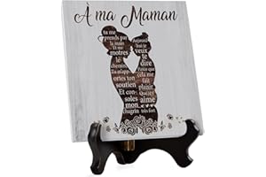 BUIOATA Cadeau Fete des Meres- Cadeau Maman, Cadeaux de Plaques pour Maman, Cadeau pour Maman, Cadeau Anniversaire Maman, Fête des Mères, Cadeaux Fete des Mere, Cadeau Femme, Cadeau de la Fille pour Maman