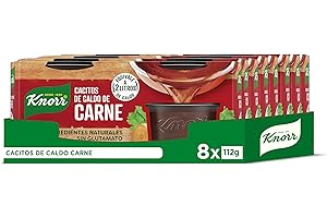 Knorr - Cacitos de caldo carne, 112 g, pack de 8